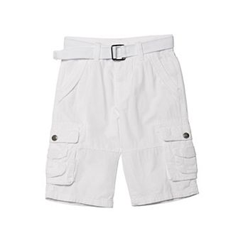 Boys Belted Twill Cargo Shorts