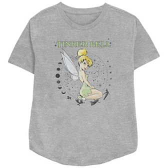 Disney's Tinker Bell Juniors' Moonlight And Stars Magic Relaxed Fit Graphic Tee