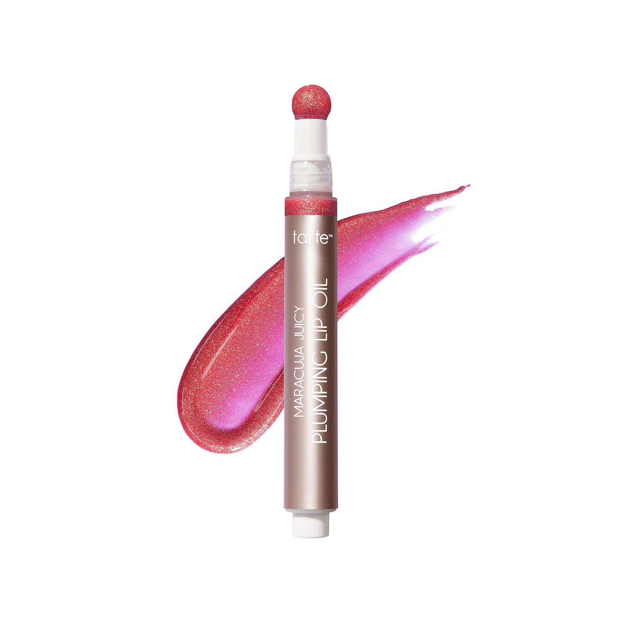 tarte maracuja juicy plumping lip oil, Size: 0.09Oz, Shimmering Hibiscus
