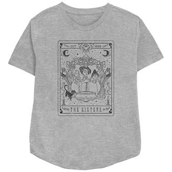 Disney's Hocus Pocus Juniors' The Sisters Tarot Card Relaxed Fit Graphic Tee