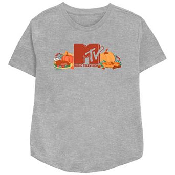 Juniors' MTV Thanksgiving Dinner Logo Relaxed Fit Graphic Tee