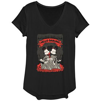 Disney's Mickey and Minnie Mouse Juniors' Hello Darling Banner Graphic Tee