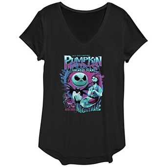 Disney's The Nightmare Before Christmas Juniors' Pumpkin King World Tour Graphic Tee