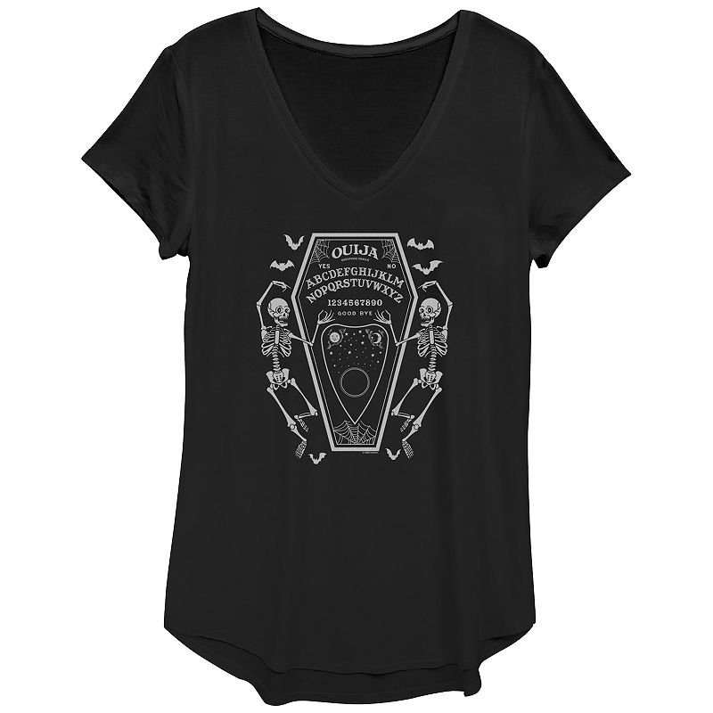 Juniors' Ouija Board Coffin Graphic Tee, Women's,