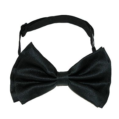 CTM Men's Solid Bow Tie with Suspender Set