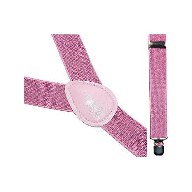 CTM Women's Elastic Glitter Clip-End Suspenders
