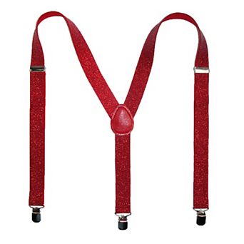Women's Elastic Glitter Clip-end Suspenders