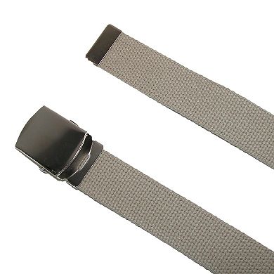 Ctm Big & Tall Cotton Adjustable Belt With Nickel Buckle