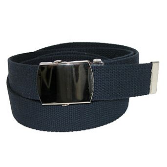 Ctm Big & Tall Cotton Adjustable Belt With Nickel Buckle