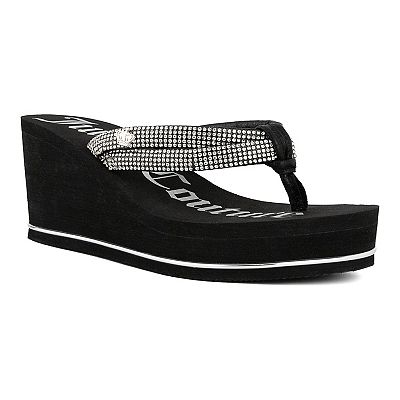 Juicy Couture Unwind Women's Rhinestone Wedge Sandals