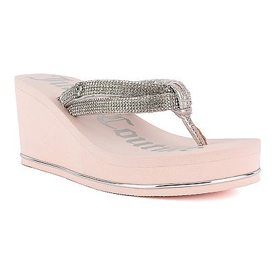 juicy！ Juicy Couture Unwind Women's Rhinestone Wedge Sandals