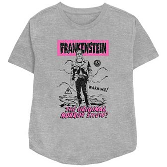 Juniors' Universal Monsters Frankenstein The Original Horror Show Relaxed Fit Graphic Tee
