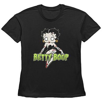 Women's Betty Boop Zombie Basic Fit Graphic Tee