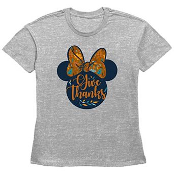 Disney's Minnie Mouse Juniors' Bow Give Thanks Graphic Tee