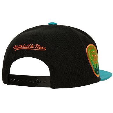 Men's Mitchell & Ness Black/Teal Chicago White Sox Citrus Cooler Snapback Hat