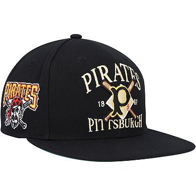 Men's Mitchell & Ness Black Pittsburgh Pirates  Grand Slam Snapback Hat