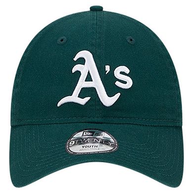Youth New Era Green Oakland Athletics Team Color 9TWENTY Adjustable Hat