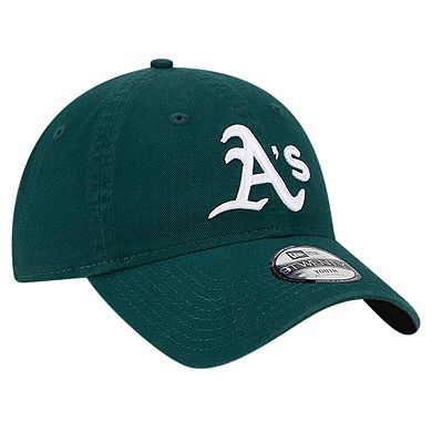 Youth New Era Green Oakland Athletics Team Color 9TWENTY Adjustable Hat