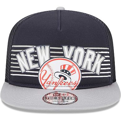 Men's New Era Navy New York Yankees Speed Golfer Trucker Snapback Hat