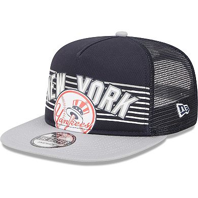 Men's New Era Navy New York Yankees Speed Golfer Trucker Snapback Hat