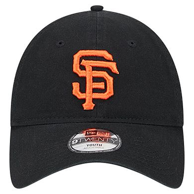 Youth New Era Black San Francisco Giants Team Color 9TWENTY Adjustable Hat