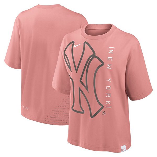 Women's Nike Pink New York Yankees Statement Boxy T-Shirt Women's Nike Pink New York Yankees Statement Boxy T-Shirt