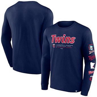 Men's Fanatics Branded Navy Minnesota Twins Strike the Goal Long Sleeve T-Shirt