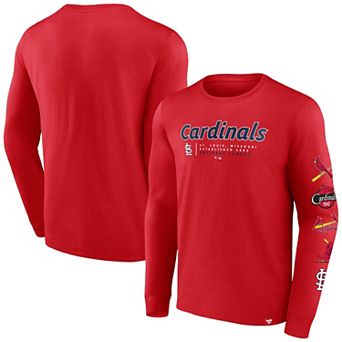 Men's Fanatics Branded Red St. Louis Cardinals Strike the Goal Long Sleeve T-Shirt