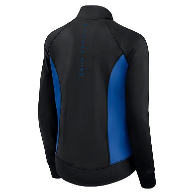 Women's Fanatics Signature Black Chicago Cubs Studio Fitted Full-Zip Gym Track Jacket