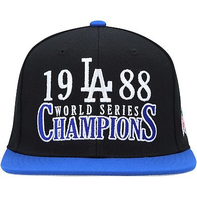 Men's Mitchell & Ness Black Los Angeles Dodgers World Series Champs Snapback Hat
