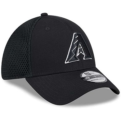 Men's New Era Arizona Diamondbacks Evergreen Black & White Neo 39THIRTY Flex Hat
