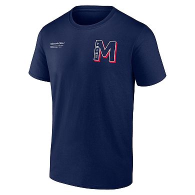 Men's Fanatics Branded Navy Minnesota Twins Split Zone T-Shirt