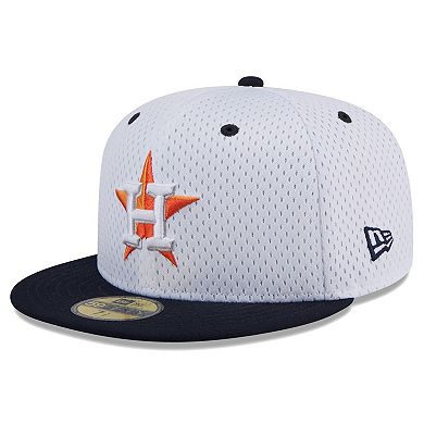 Men's New Era White Houston Astros Throwback Mesh 59FIFTY Fitted Hat