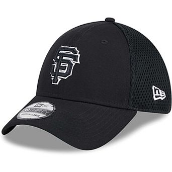 Men's New Era San Francisco Giants Evergreen Black & White Neo 39THIRTY Flex Hat