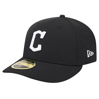 Men's New Era Black Cleveland Guardians Low Profile 59FIFTY Fitted Hat