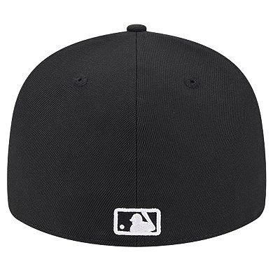 Men's New Era Black Cleveland Guardians Low Profile 59FIFTY Fitted Hat