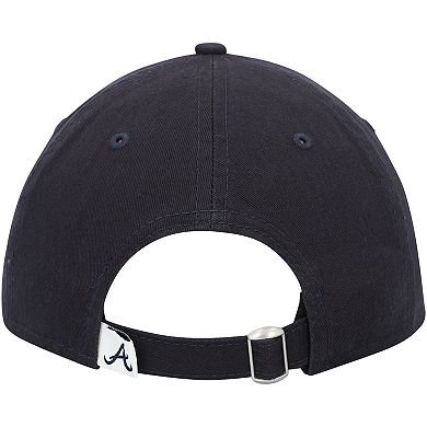 Men's New Era Navy Atlanta Braves Logo Replica Core Classic 9TWENTY Adjustable Hat
