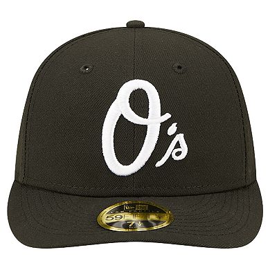 Men's New Era Black Baltimore Orioles Low Profile 59FIFTY Fitted Hat