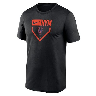 Men s Nike Black New York Mets Home Plate Icon Legend Performance T Shirt