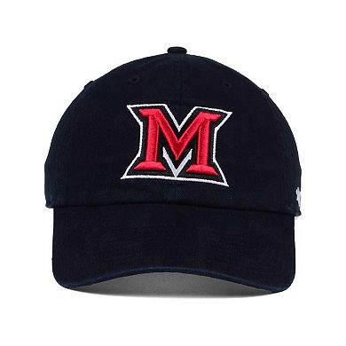Men's '47 Black Miami University RedHawks Vintage Clean Up Adjustable Hat