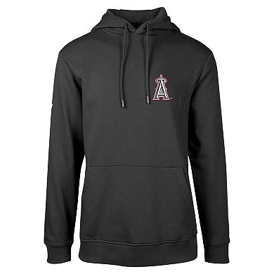 Men's Levelwear Black Los Angeles Angels Podium Vintage Pullover Hoodie