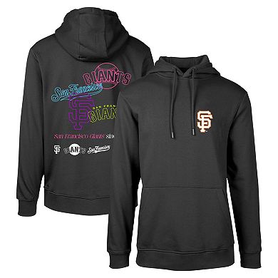 Men's Levelwear Black San Francisco Giants Podium Vintage Pullover Hoodie