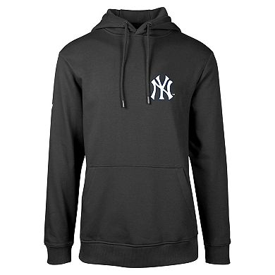 Men's Levelwear Black New York Yankees Podium Vintage Pullover Hoodie