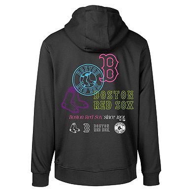Men's Levelwear Black Boston Red Sox Podium Vintage Pullover Hoodie