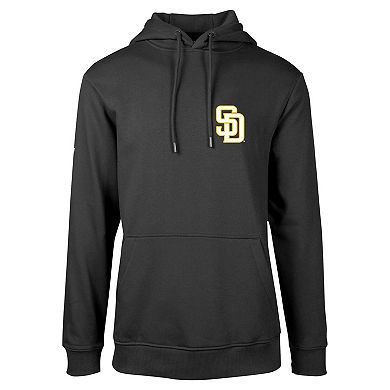 Men's Levelwear Black San Diego Padres Podium Vintage Pullover Hoodie