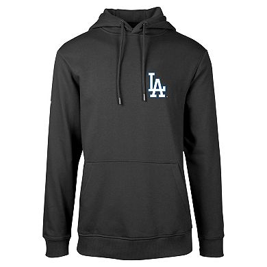 Men's Levelwear Black Los Angeles Dodgers Podium Vintage Pullover Hoodie