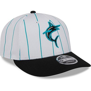 Men's New Era  White Miami Marlins 2024 Batting Practice Low Profile 9FIFTY Snapback Hat