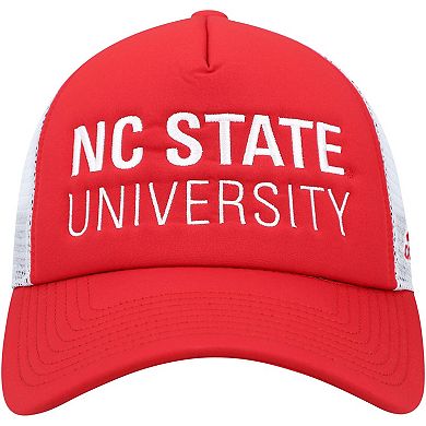 Men's adidas Red/White NC State Wolfpack Foam Trucker Snapback Hat
