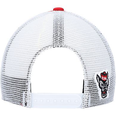 Men's adidas Red/White NC State Wolfpack Foam Trucker Snapback Hat
