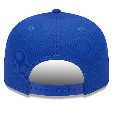 Men's New Era Royal Golden State Warriors Rally Drive Finish Line Patch 9FIFTY Snapback Hat